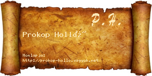 Prokop Holló névjegykártya